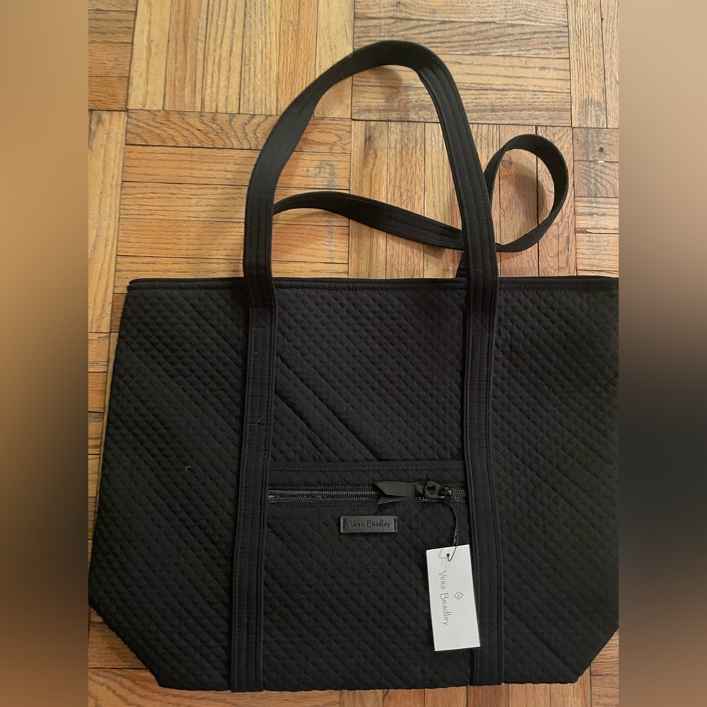 Vera Bradley black tote bag